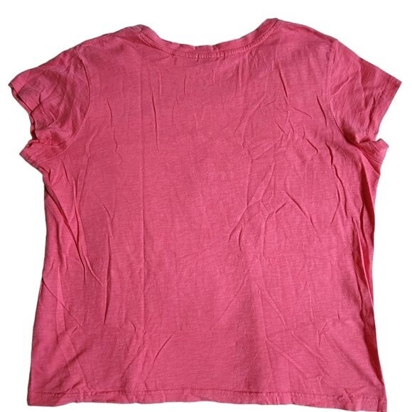 Three Hearts pink white yellow red sea shell print short sleeve t shirt sz PXL - Picture 2 of 10